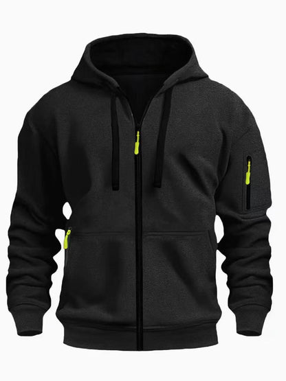 Zipper Hooded Sweatshirt Men's Sports Casual – Minimal Elegance | The Simple Co – Practical cottage, minimalist style, quiet luxury aesthetic, modern essential – The Simple Co.