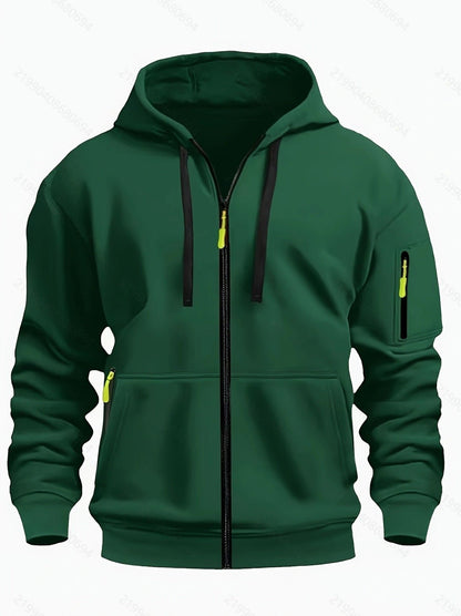 Zipper Hooded Sweatshirt Men's Sports Casual – Minimal Elegance | The Simple Co – Practical cottage, minimalist style, quiet luxury aesthetic, modern essential – The Simple Co.
