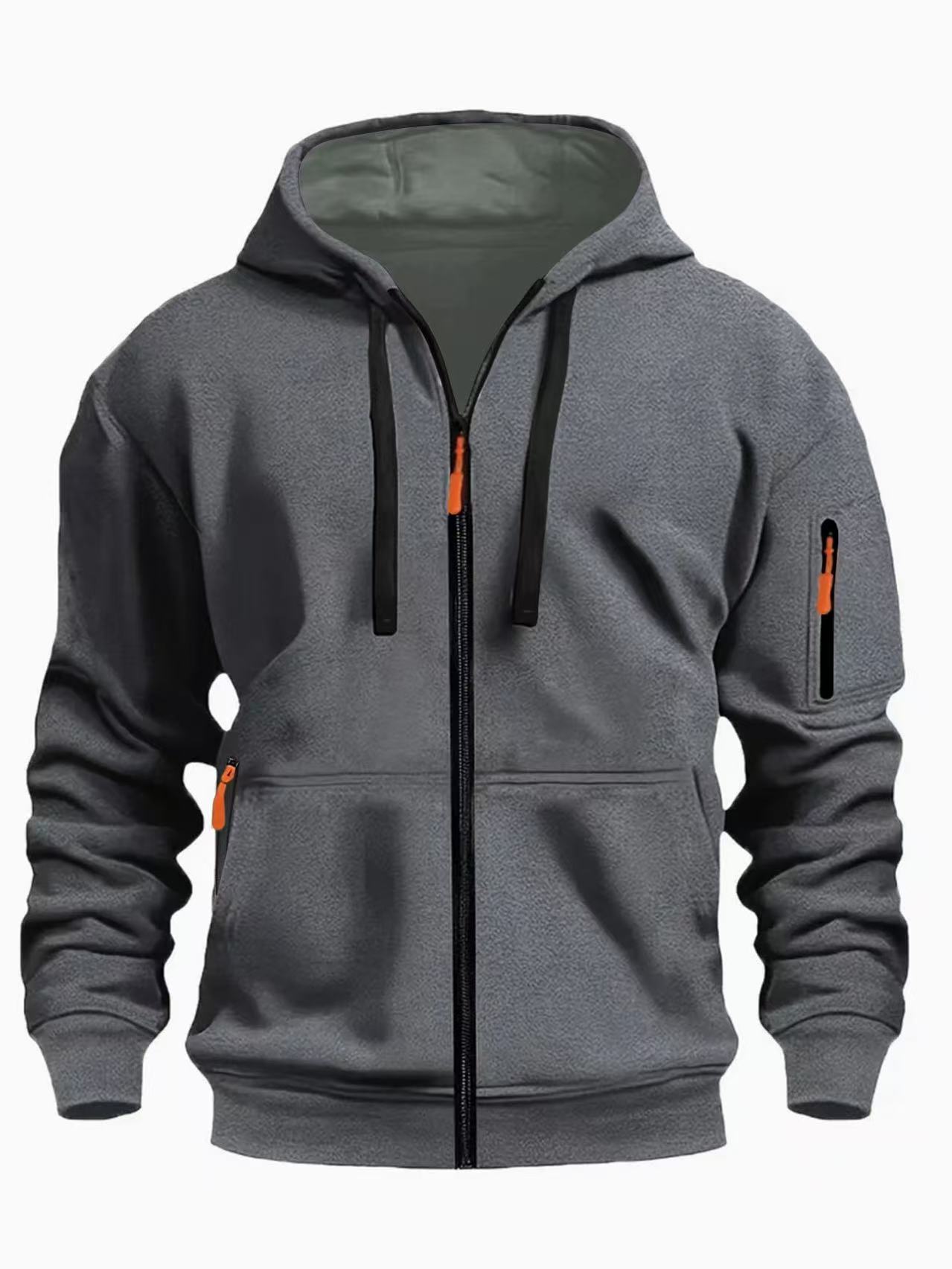 Zipper Hooded Sweatshirt Men's Sports Casual – Minimal Elegance | The Simple Co – Practical cottage, minimalist style, quiet luxury aesthetic, modern essential – The Simple Co.