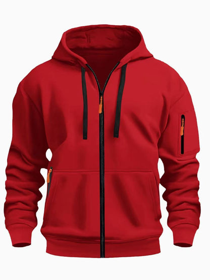 Zipper Hooded Sweatshirt Men's Sports Casual – Minimal Elegance | The Simple Co – Practical cottage, minimalist style, quiet luxury aesthetic, modern essential – The Simple Co.