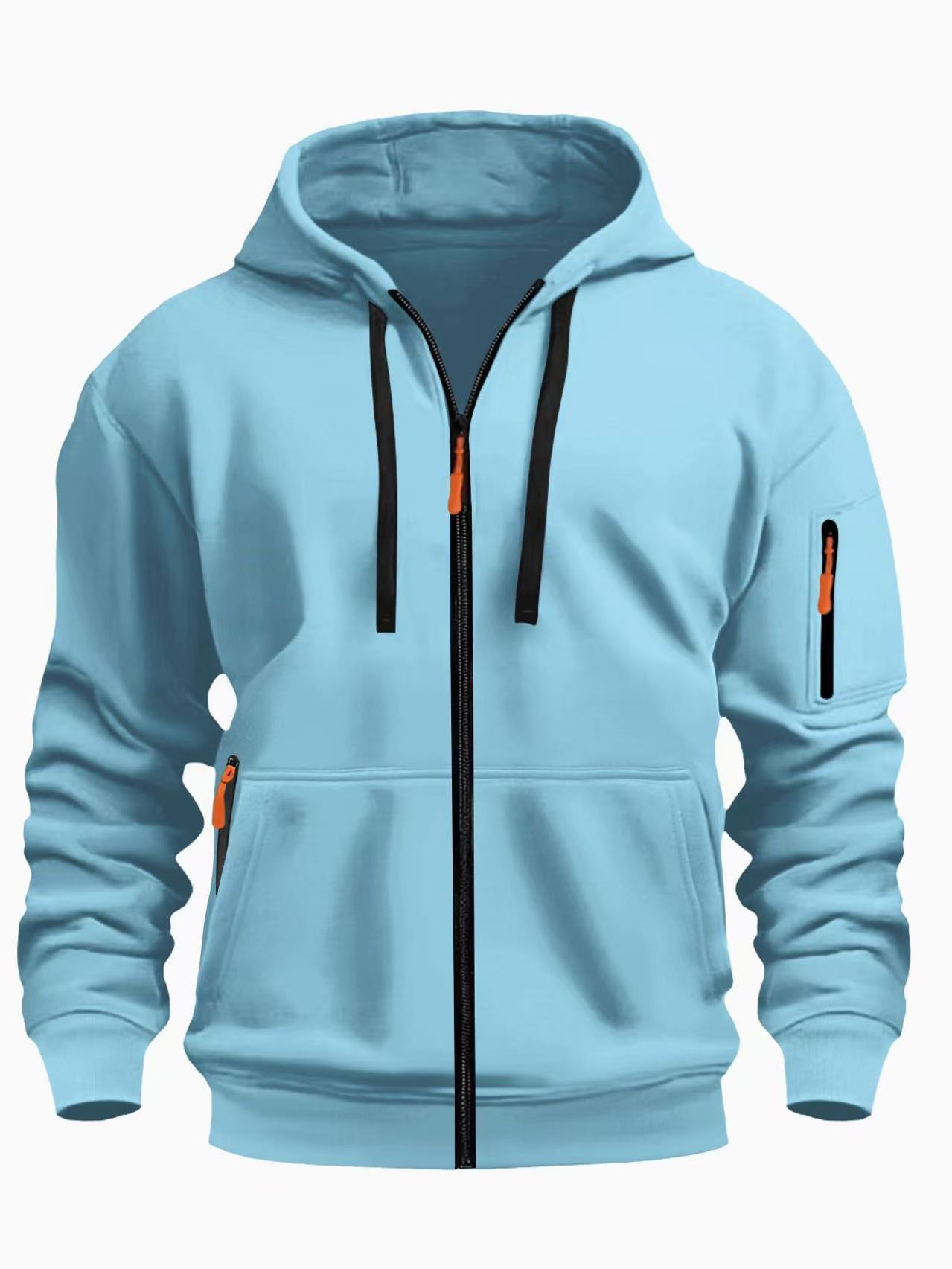Zipper Hooded Sweatshirt Men's Sports Casual – Minimal Elegance | The Simple Co – Practical cottage, minimalist style, quiet luxury aesthetic, modern essential – The Simple Co.