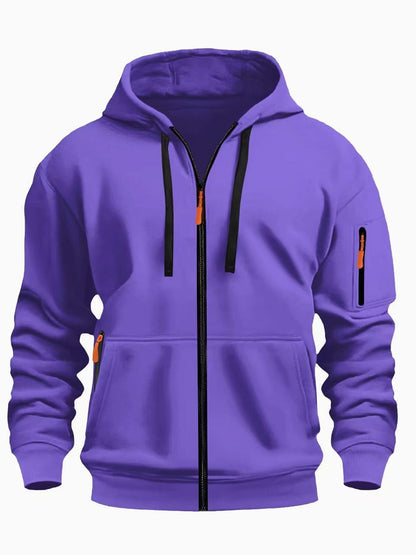 Zipper Hooded Sweatshirt Men's Sports Casual – Minimal Elegance | The Simple Co – Practical cottage, minimalist style, quiet luxury aesthetic, modern essential – The Simple Co.